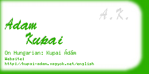 adam kupai business card